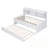 Twin Size daybed with Built-in Bookshelves, Three Storage Drawers and Trundle-1310222802