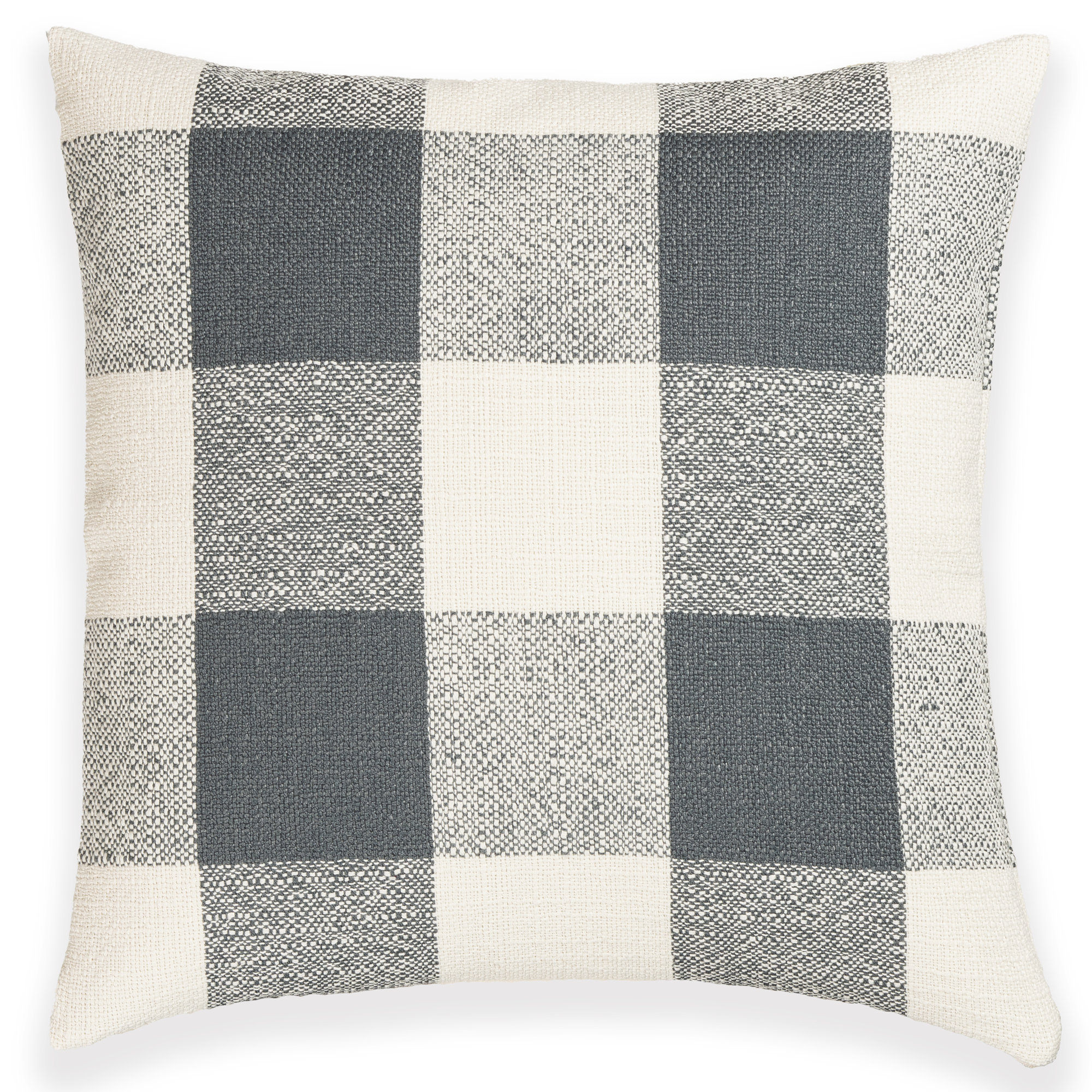 Birch Lane Cleveland Throw Pillow Throw, Blue Checkered, Polyester, Square 20"