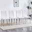 Ensemble de 4 chaises en cuir PU avec pieds en métal argenté - la combinaison parfaite seulement, sans les tables-476900293-476900295