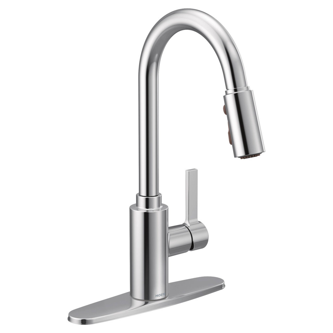 Genta LX Pulldown Single Handle Kitchen Faucet with Power Boost Technology and Duralock Moen