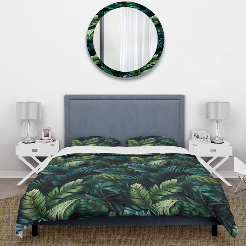 Moody Tropics Moody Patterns I Duvet Cover, Twin Duvet Cover + 1 Standard Sham
