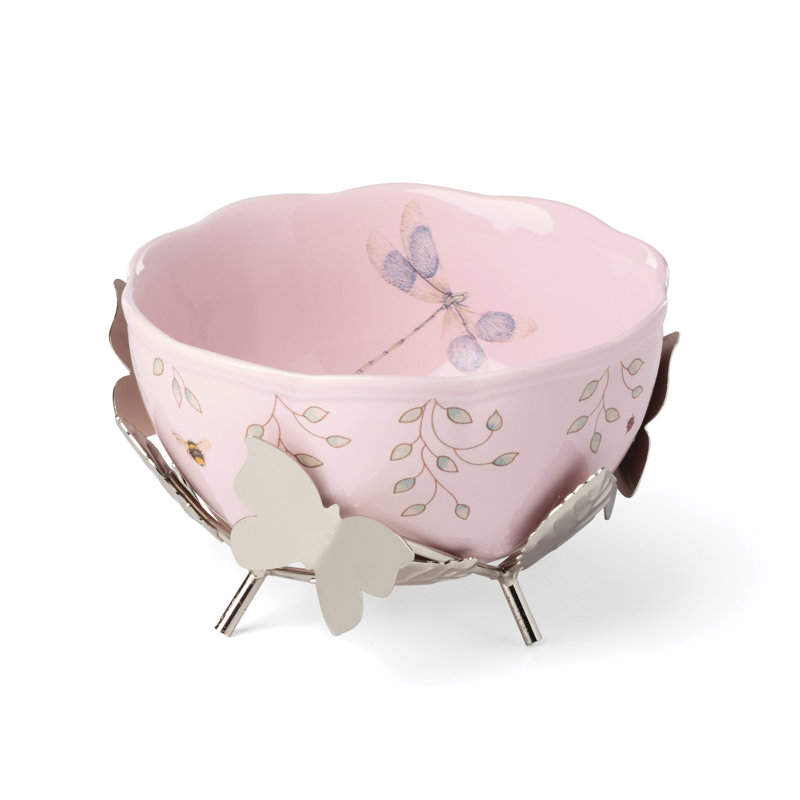 Butterfly Meadow Bowl with Stand