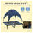 Elevated Portable Pet Cot Bed with Mesh Surface, Black and Dark Blue