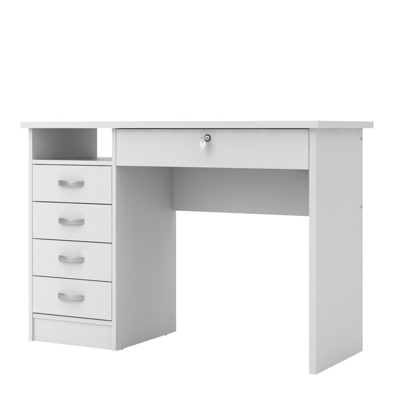 Gouge Computer Desk, White