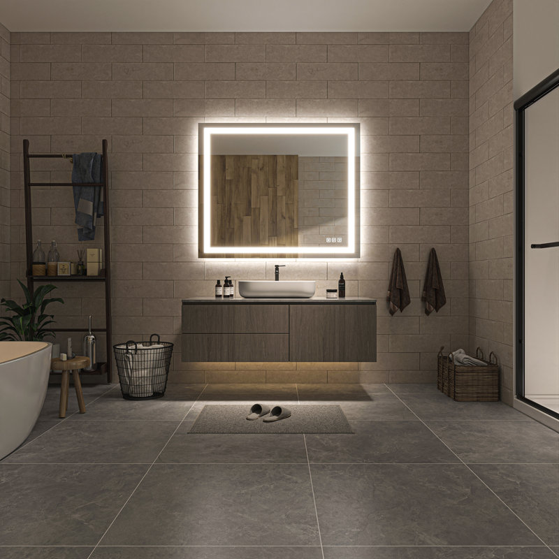 Ulrika Flat LED Mirror, Rectangle, 48" x 40"