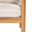 Canapé d'extérieur en bois d'acacia 3 places Terassi, finition teck clair avec coussin beige