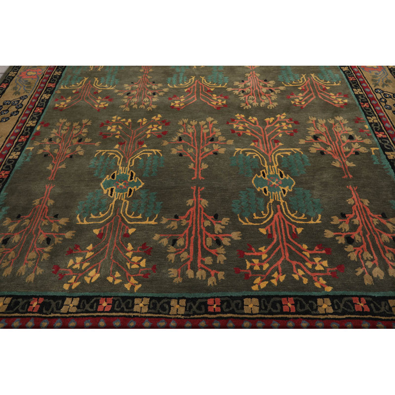 Rectangle Pavol Oriental Handmade Tufted Wool Area Rug, Rectangulaire 8 pi x 11 pi