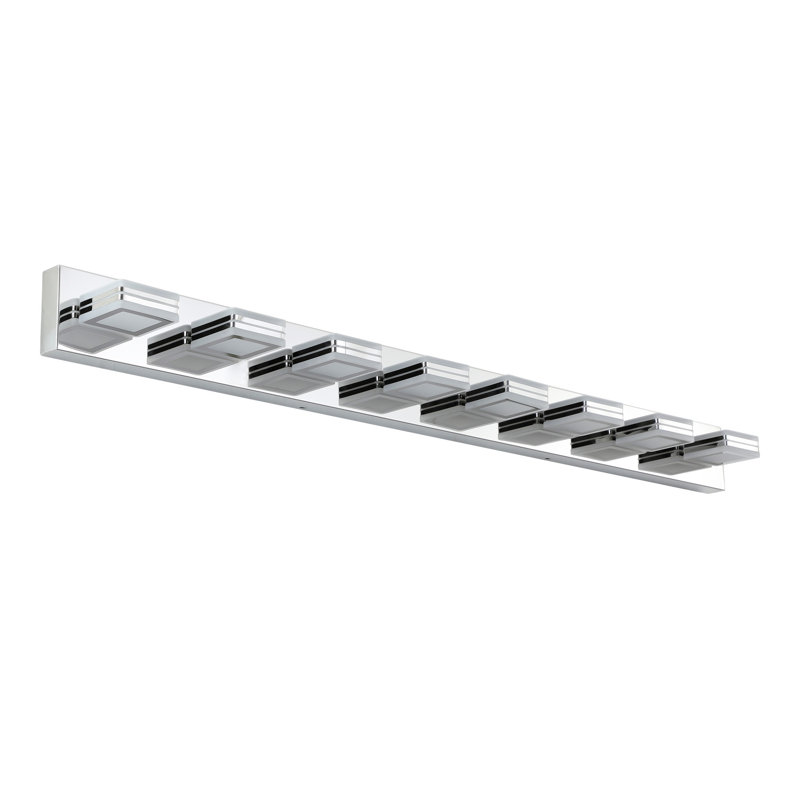 52" Modern Chrome 8-Light LED Vanity Light