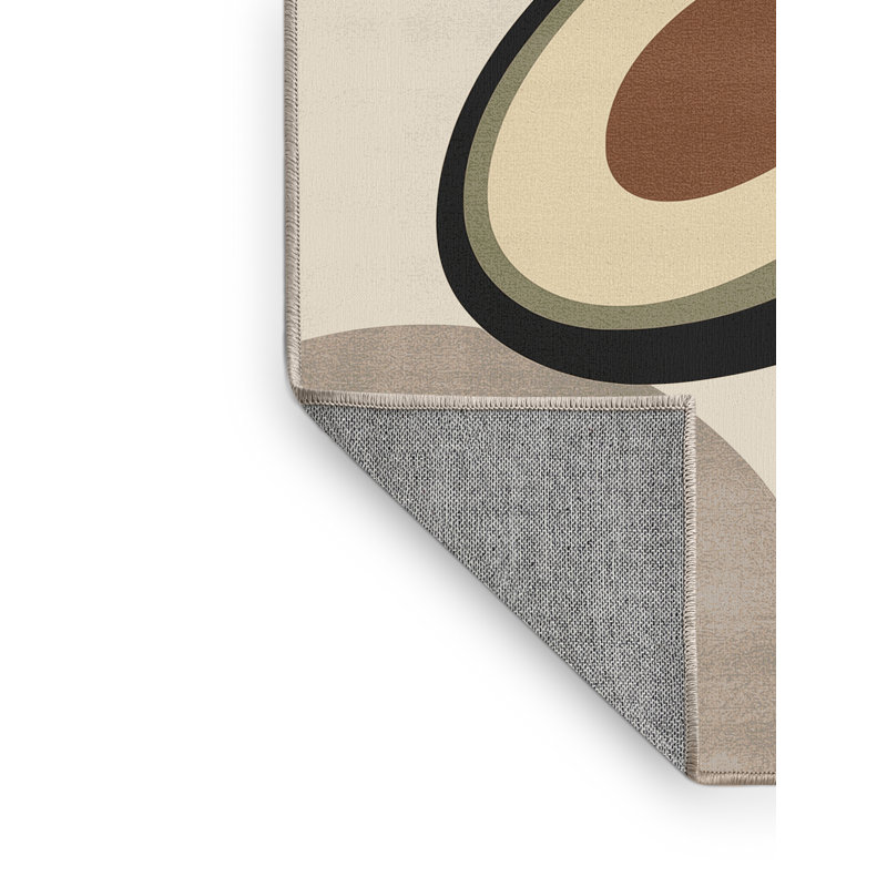 Tapis beige lavable à la machine Tomohon Avocado, 3 X 5