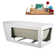 65" Streamline Soaking Freestanding Tub and Tray With Internal Drain