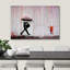 Banksy, arc-en-ciel coloré, un homme et une fille graffiti, Street Art Home Decor, impression sur toile-97558487-97558488-119461166
