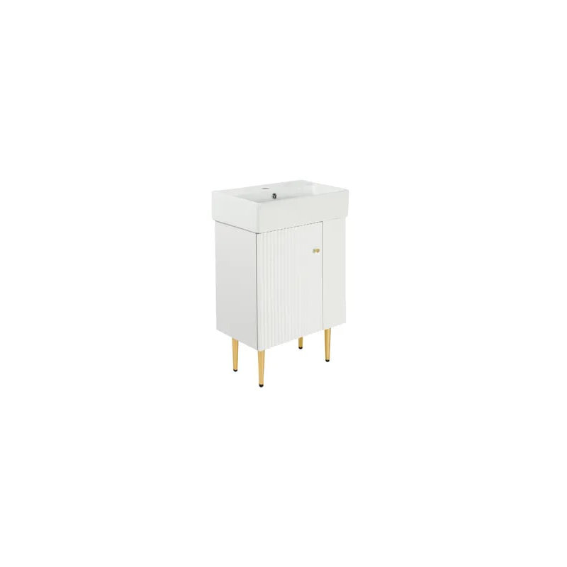 Lavabo 21,6 po seulement, blanc brillant 24V06PB21