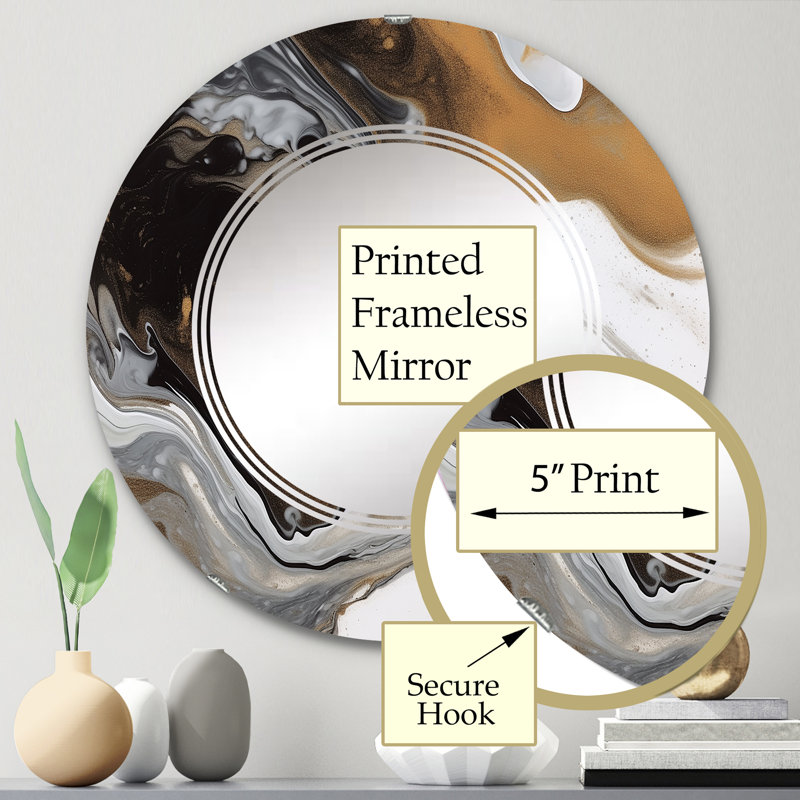 Miroir mural Neppur, 24 po x 24 po