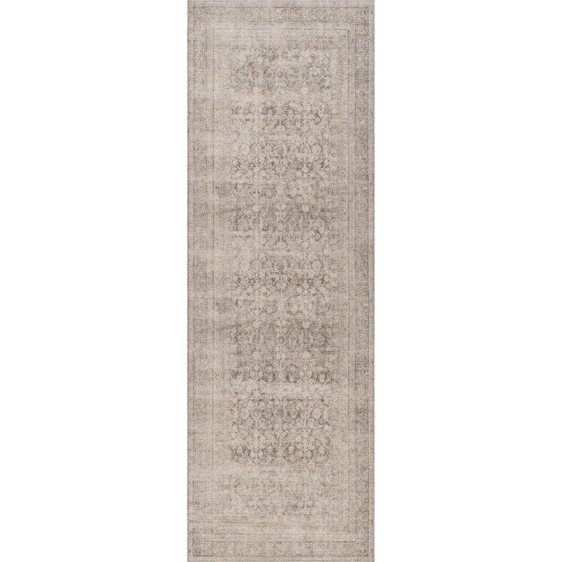 Tapis en mélange de jute de polyester Jeccica, Tapis de couloir 2 pi 8 po x 8 pi
