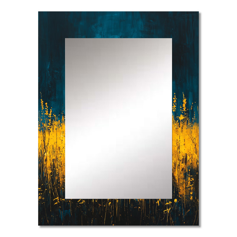 Scarecrow Silhouette At The Farm II - Man Wall Mirror, Glam Decorative Mirror, Printed Metal Art, 32" x 24"