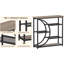 Console étroite avec 5 étagères de rangement, table d'entrée industrielle pour couloir, salon, derrière le canapé, vestibule, gris