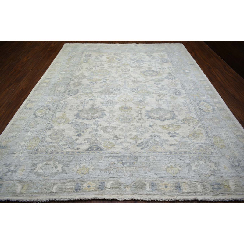 Oushak Collection, Transitional One-of-a-Kind Rectangle 8'7" X 11'7" Hand Knotted Area Rug