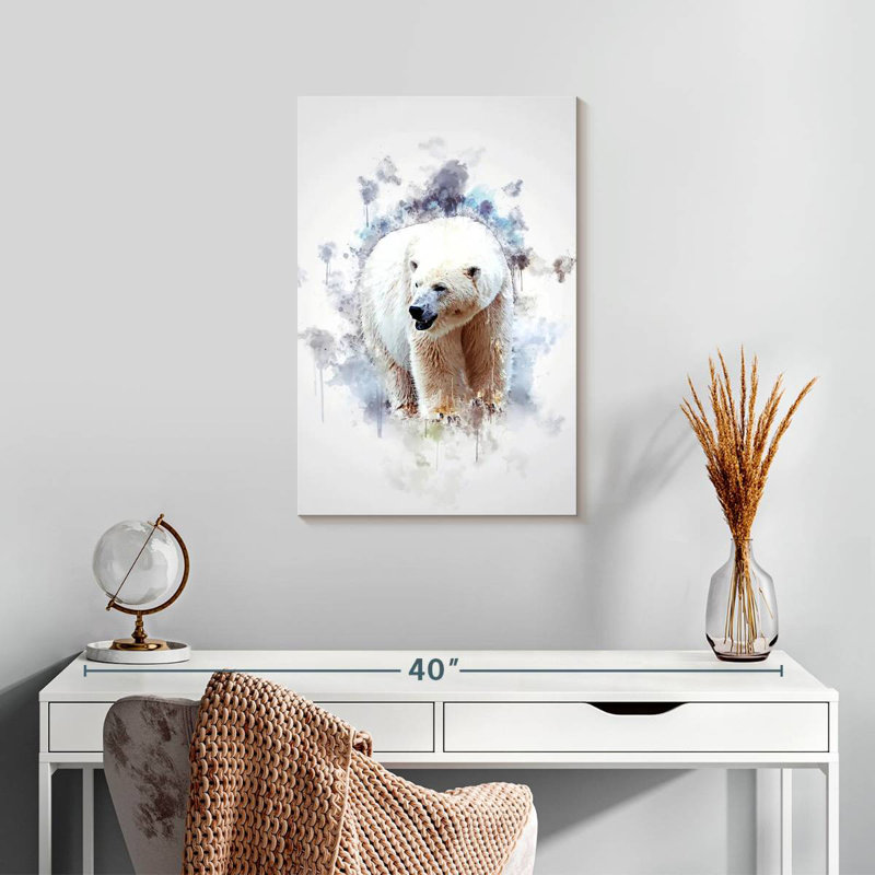 Ours polaire de couleur Brampt, H 24 po x l 16 po