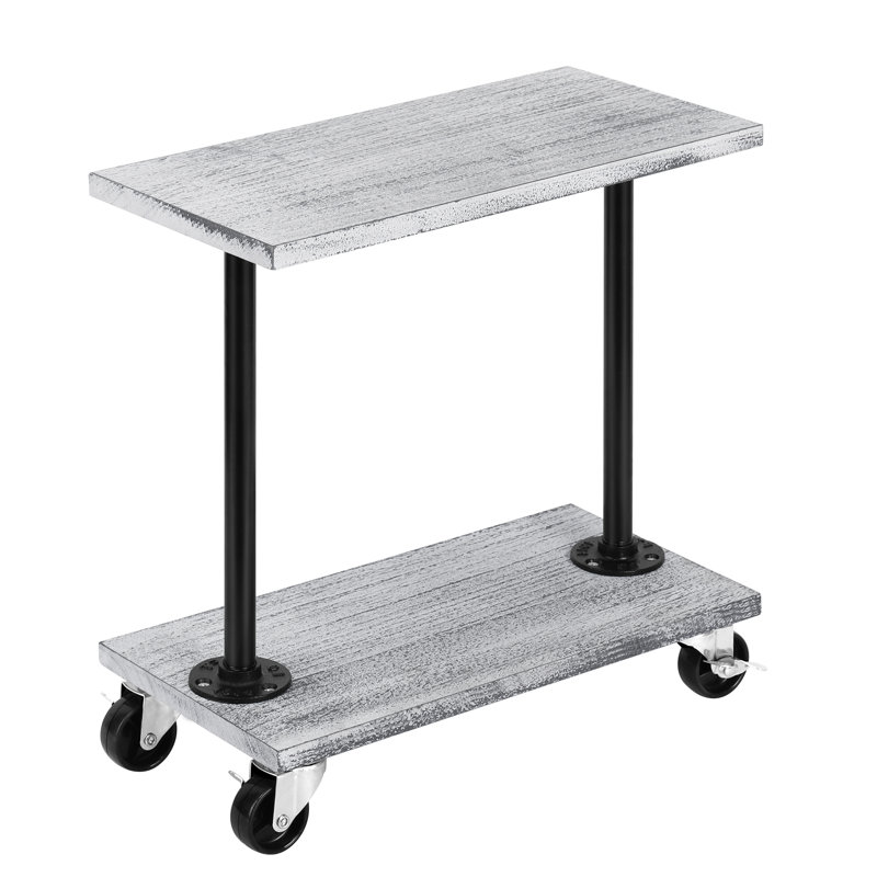 15.9'' H x 15.8'' W Utility Cart with Wheels, Gray
