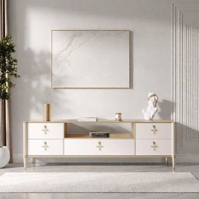 Light luxury design sense of high-end TV cabinet