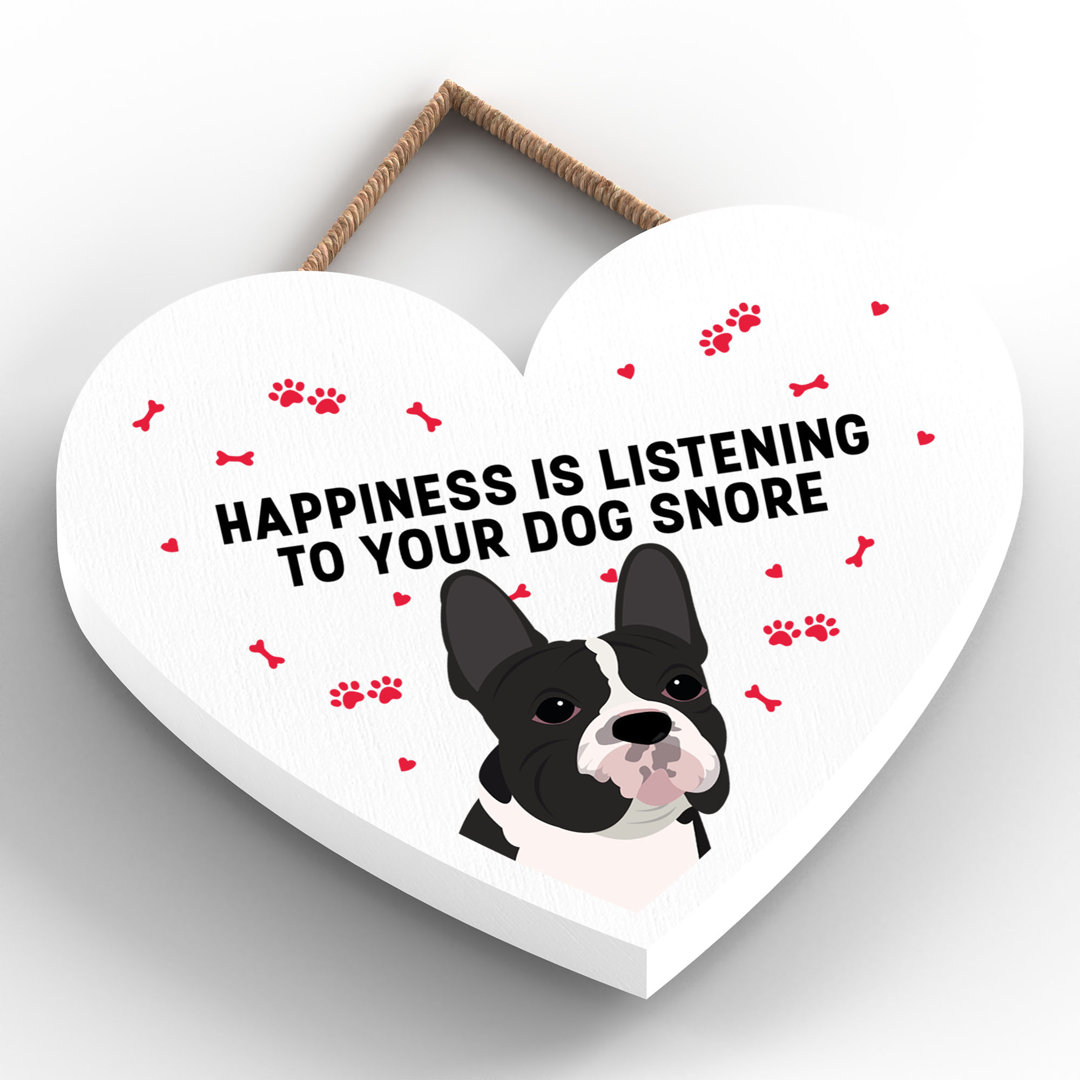 French Bulldog Happiness Dog Snoring Wall Décor