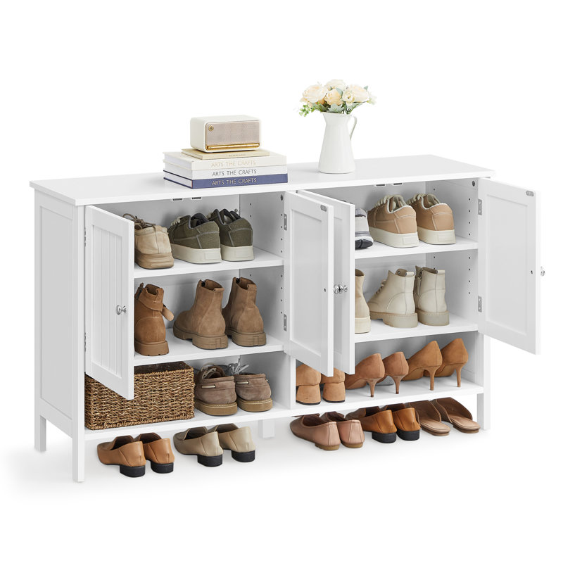 18 Pairs Shoe Storage Cabinet, White