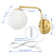 Dimmable Plug-in Swing Arm Wall Sconce with On/Off Knob Switch