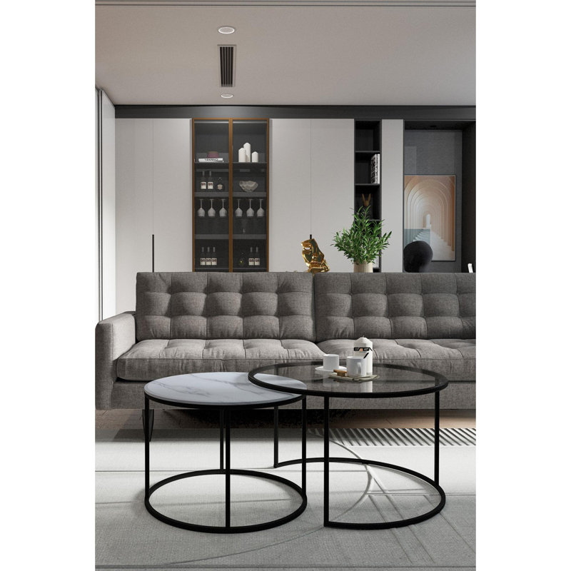 Table basse, Blanc / Transparent