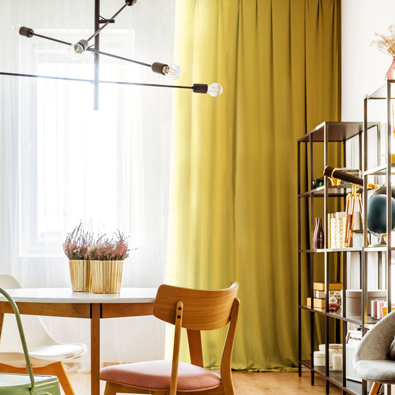 Tala Blackout Curtain Single Panel, Yellow