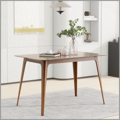 Dining Table Solid Wood Legs, Walnut