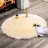 Yellow Shag Faux Sheepskin Fur Rug-200836362