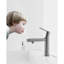 Robinet de salle de bain en gris - 1 poignée à fixation sur le comptoir, 21 réglages de débit, corrosion, égratignure, aérateur économiseur d'eau, sans tache, couleur, poignée, modes, zinc, écoulement doux au toucher, efficace, empreinte digitale-121679442