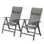 Ensemble de 2 chaises de patio pliantes en tissu textilène