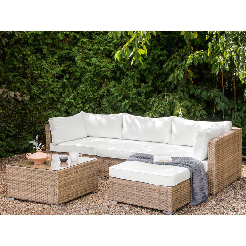 Bines Wicker 4 - Person Garden Lounge Set with Cushions