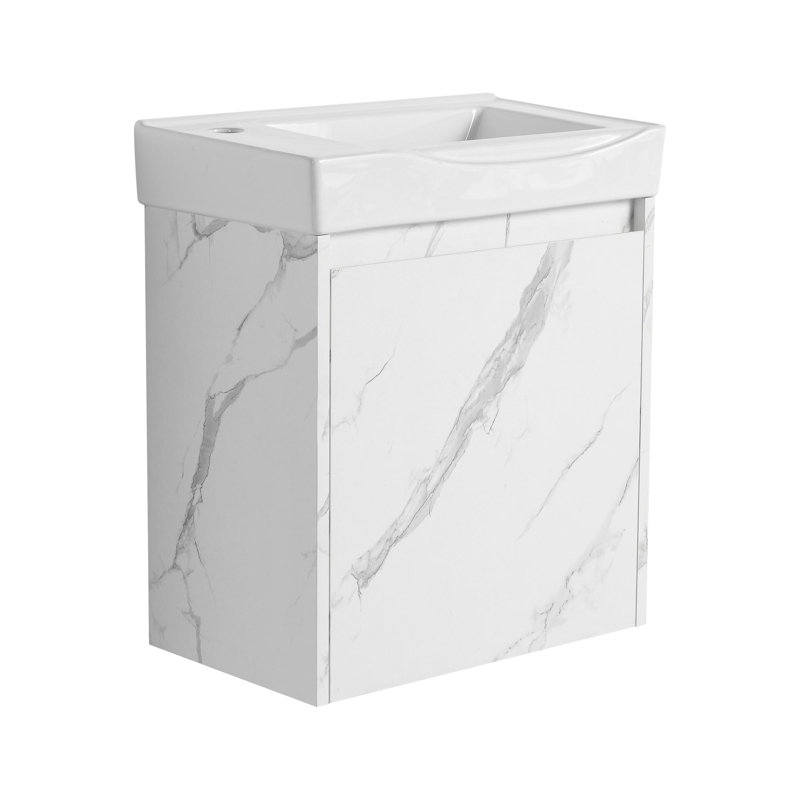 Meuble-lavabo mural 20 po avec lavabo en céramique