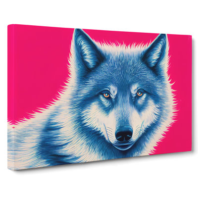 Modern Wolf - Wrapped Canvas