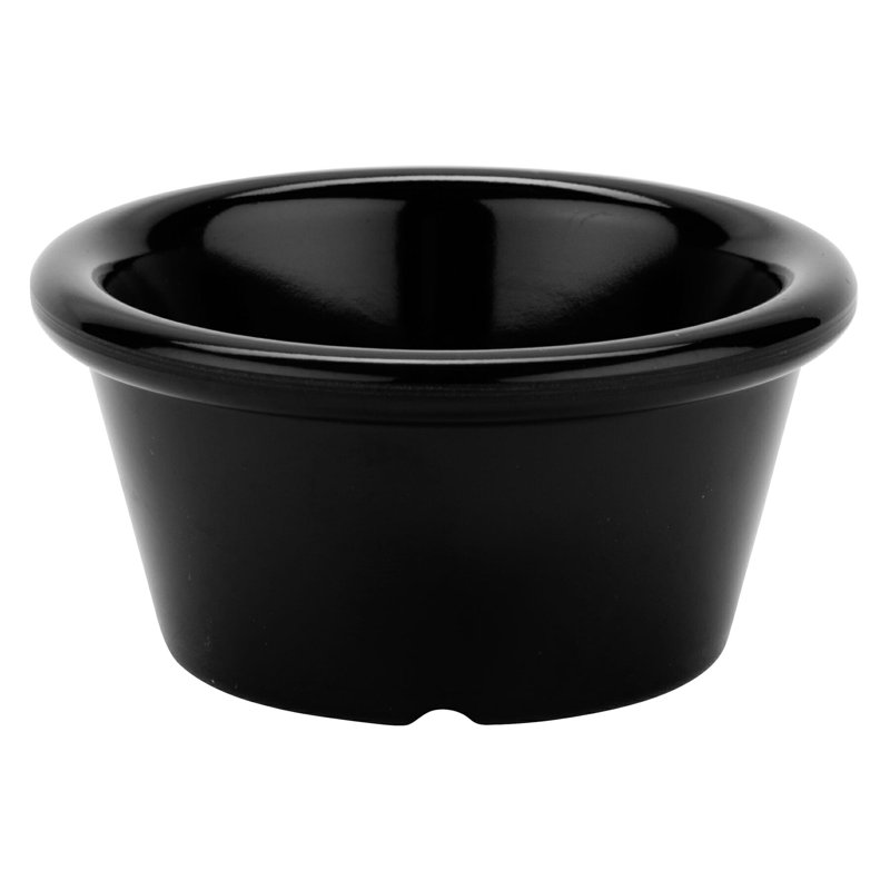 G.E.T. Melamine 12 Piece Ramekin / Soufflé Dish Bakeware Set, Black