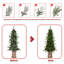 Arbre de Noël vert 4 pi avec base scintillante - 100 lumières DEL multicolores