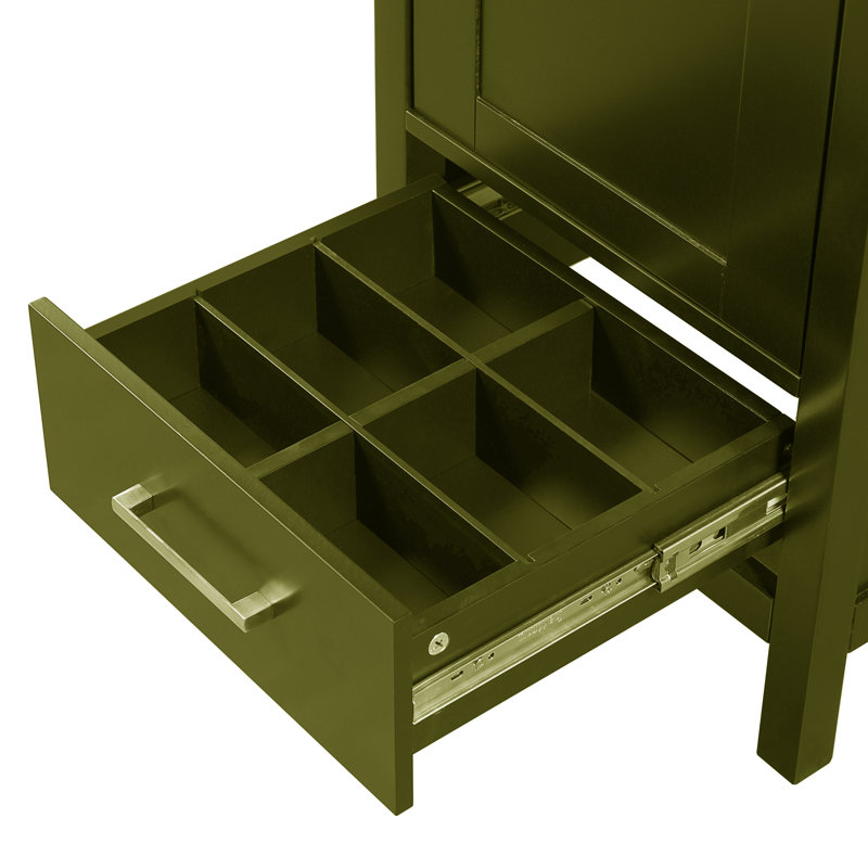 18'' Bathroom Vanity With Ceramic Top, Green