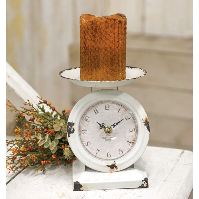 Horloge de table analogique en métal