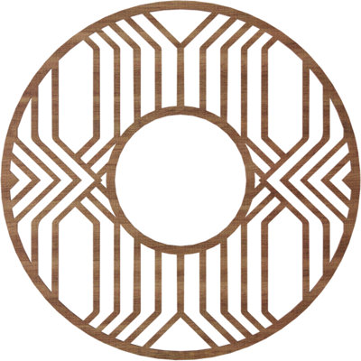 Médaillon de plafond en bois ajouré 30 po x P 11 po x P 3/8 po Empire, bouleau