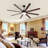  Rhandi 72-Inch Ceiling Fan with LED Lights and Remote Control for Indoor/Covered Outdoor, DC Motor, 8 Blades, 6-Speed, 6''/12'' Downrods-91917241