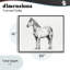 Cheval dans un cadre gris, estampe numérique, design par Leah Noel Art-133658538-133658542