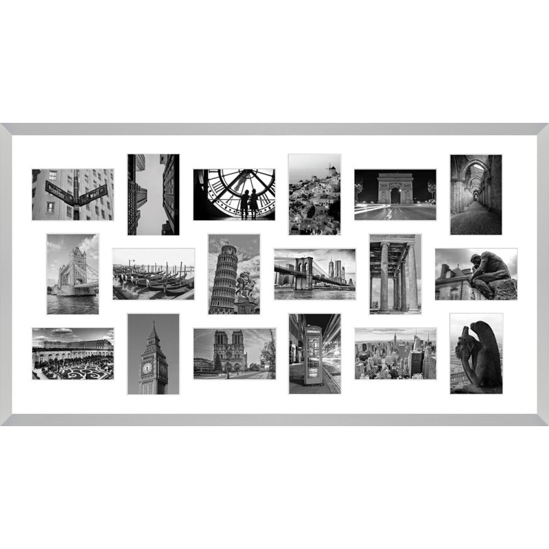 Abdusbasiyr Wood Picture Frame with Mat, Silver