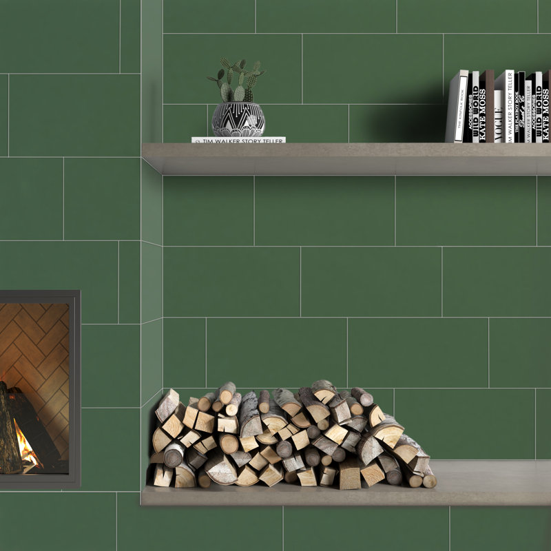 True Story 12'' W x 24'' L Porcelain Throughbody Singular Tile, Hunter