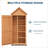 Outdoor Storage Shed, Small Waterproof Garden Tool Shed with Shelves, Roof Storage & Lockable Doors, Compact Wood Storage Cabinet for Patios, Backyards, Balconies