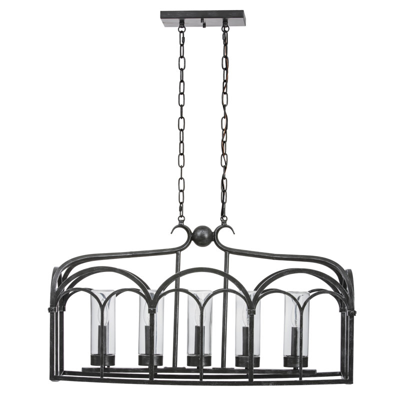 Lustre linéaire d'extérieur 5 lumières Botanic Arches