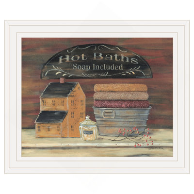 "HOT BATH" by Pam Britton, Ready to Hang Framed print