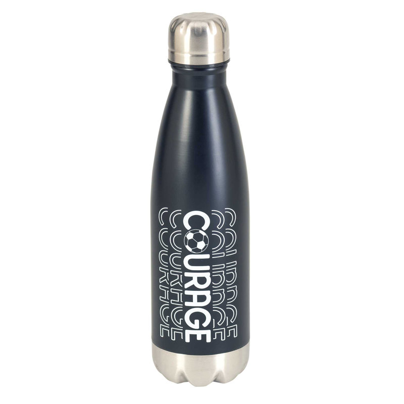 Soccer Courage 17 oz. Bouteille isotherme en acier inoxydable