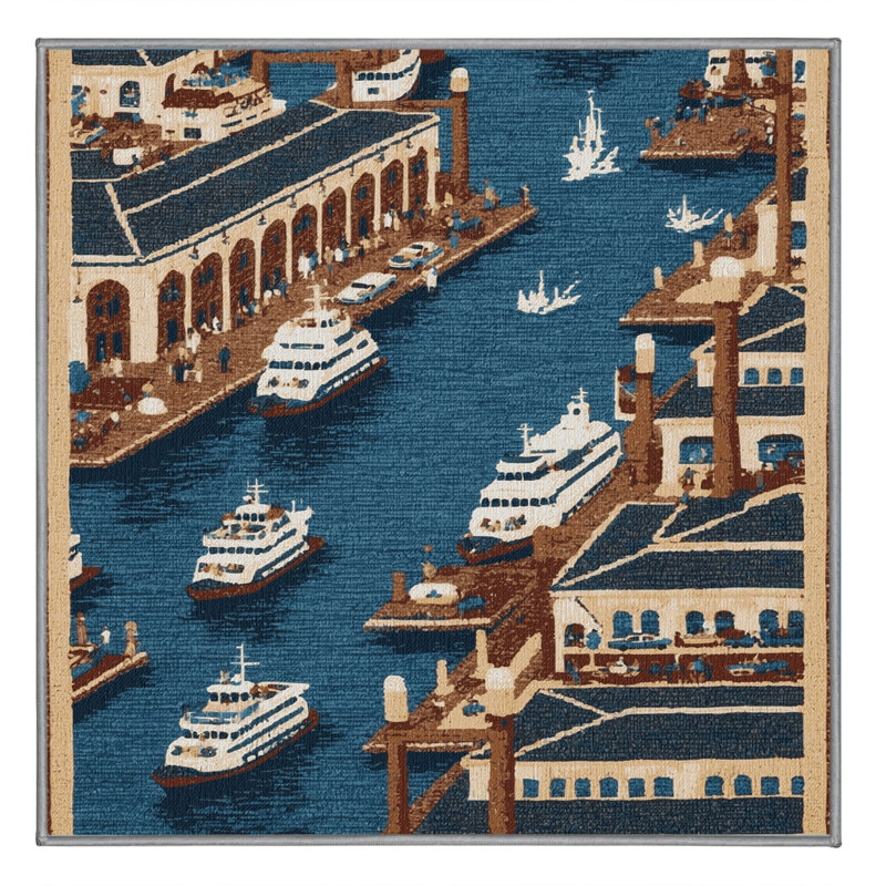 Tapis de transport gris lavable à la machine, Carré 4 pi